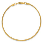 14k Polished 6.1mm Woven Mesh 7.5 inch Bracelet