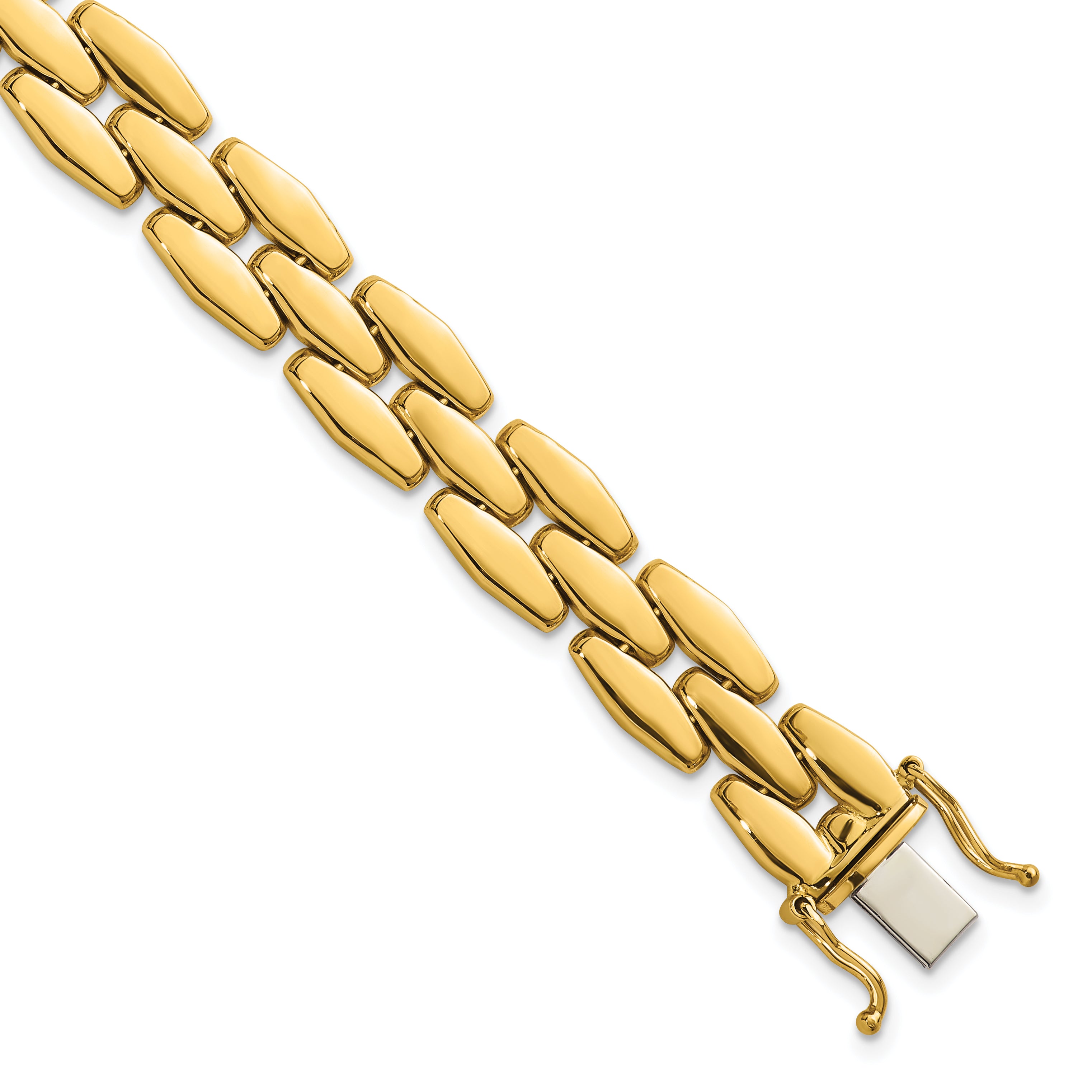 14k Polished 10.8mm Fancy Link 7.5 inch Bracelet Main image