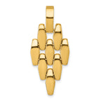 14k Polished Fancy Link Geometric Dangle Pendant