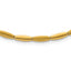 14k Brushed and Polished 4mm Fancy Oval Bar Link 16.75 inch Necklace