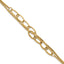 14K Polished and Textured Woven Double Strand with Oval Links 7.25 inch Bracelet