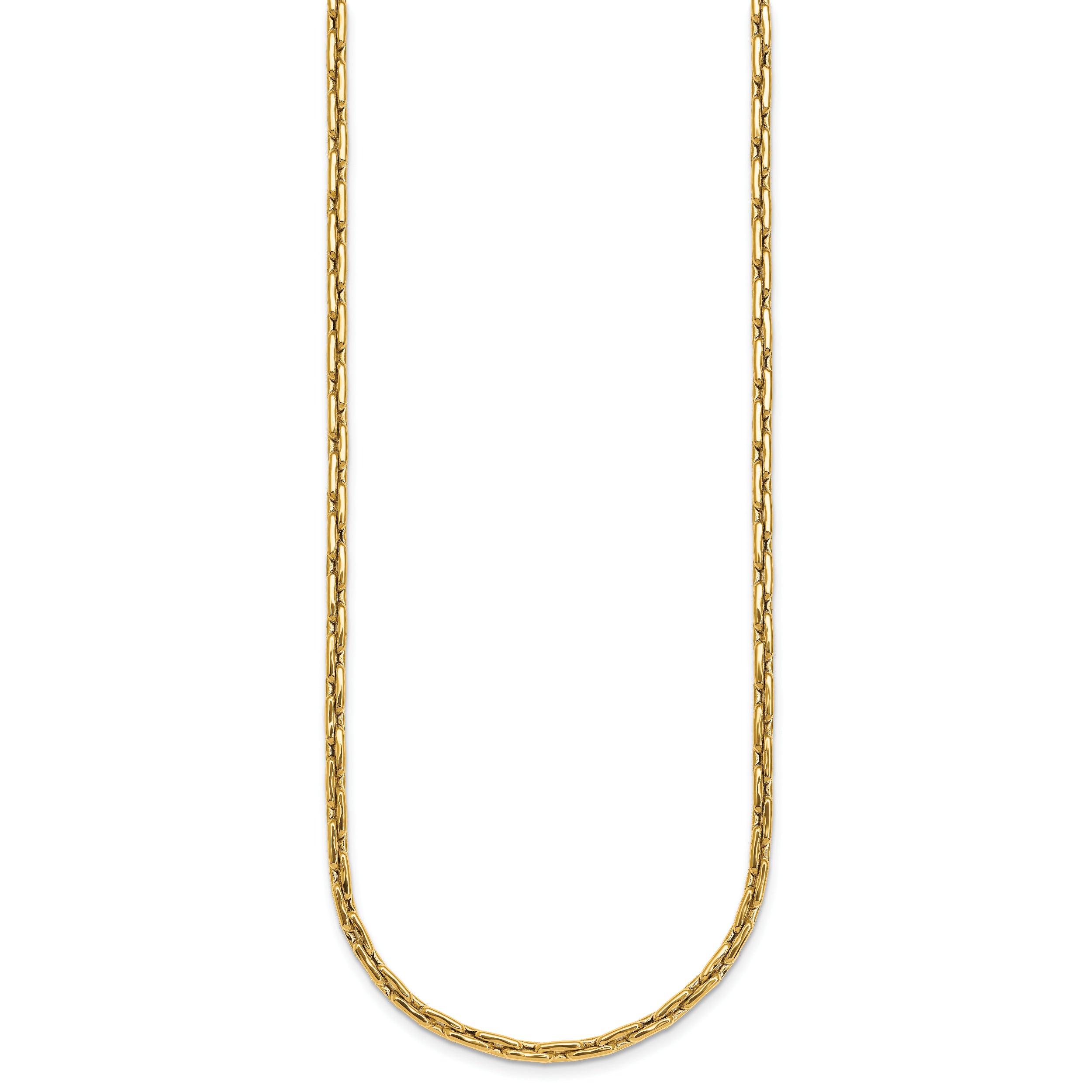 14k Polished 2.9mm Fancy Link 18 inch Necklace