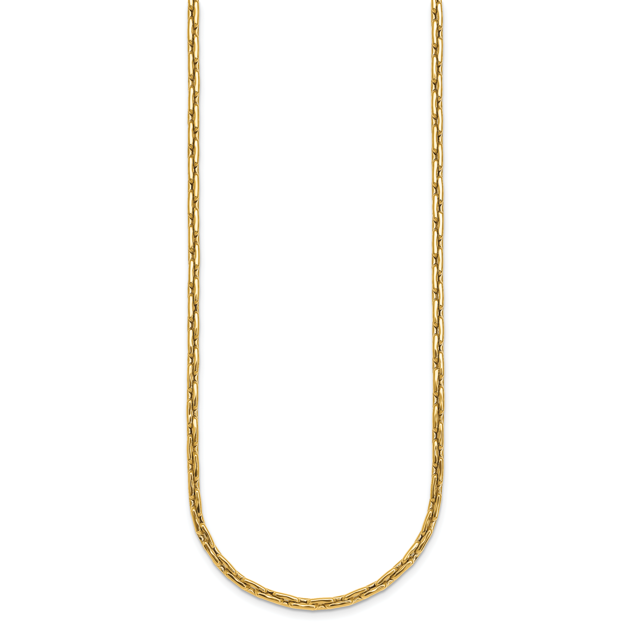 14k Polished 2.9mm Fancy Link 18 inch Necklace