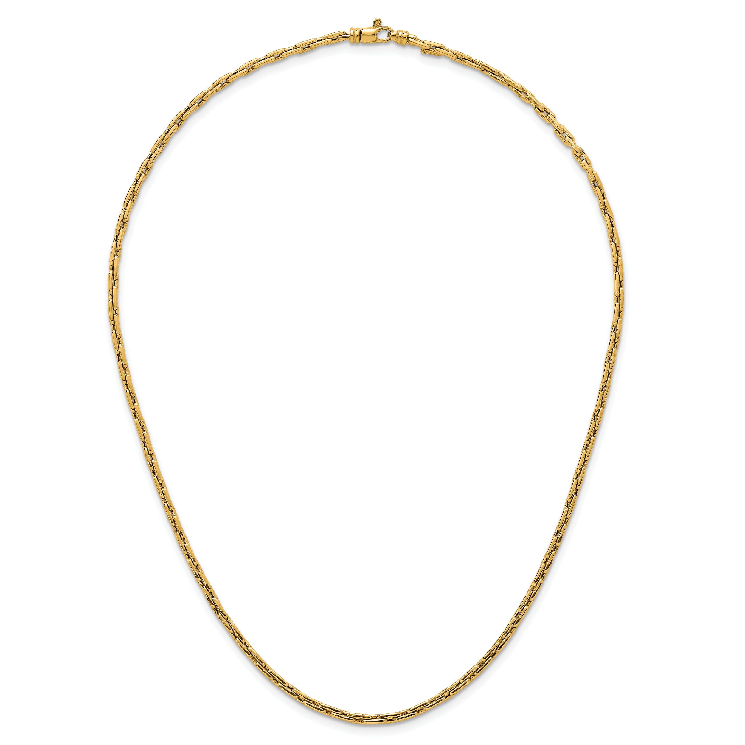 14k Polished 2.9mm Fancy Link 18 inch Necklace
