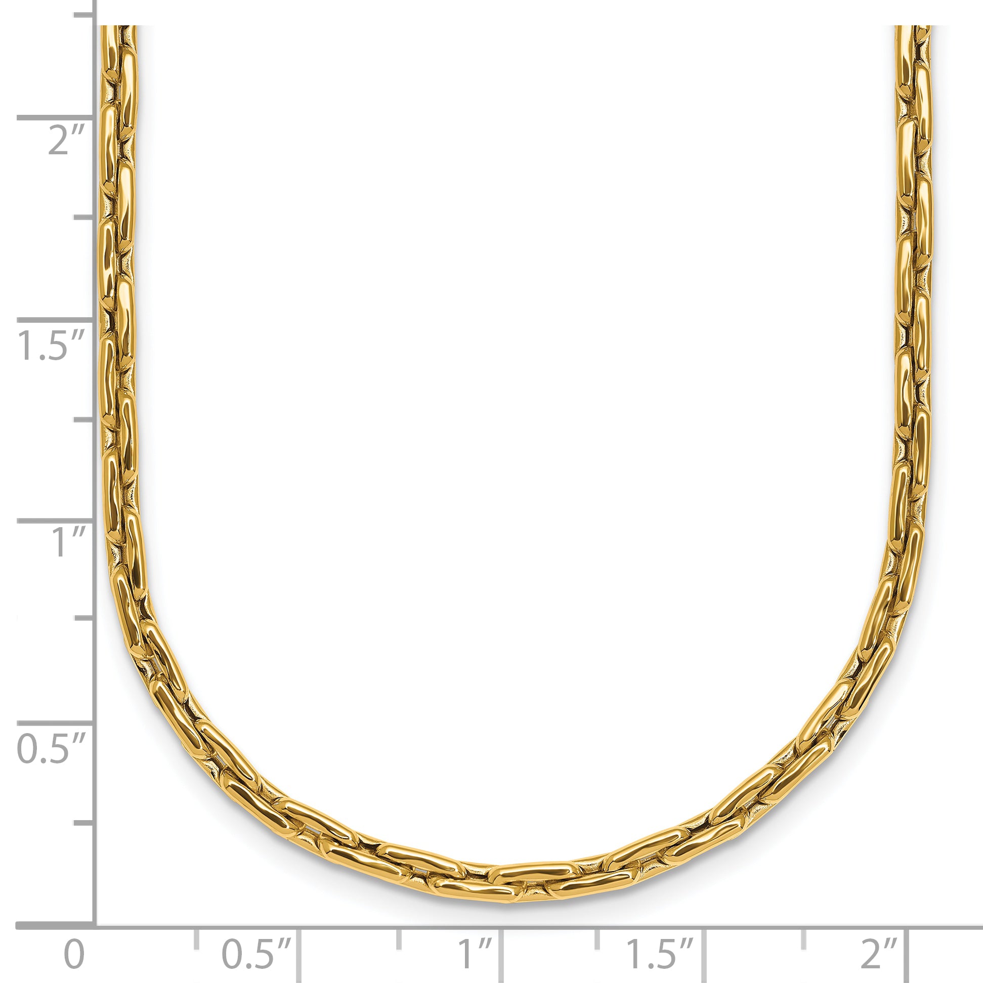 14k Polished 2.9mm Fancy Link 18 inch Necklace