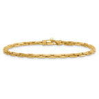 14k Polished 2.9mm Fancy Link 7.5 inch Bracelet