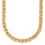 14k Polished And Brushed 6.5mm Fancy Cable Chain 18 inch Necklace