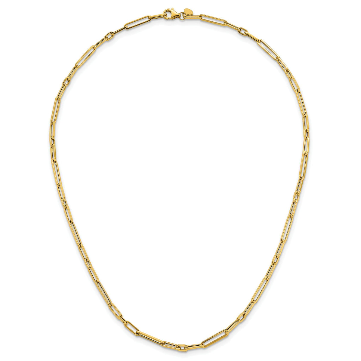Paperclip Chain Necklace in 14K Yellow Gold, 2.9mm, 17 Inch - Sophia Jewelers