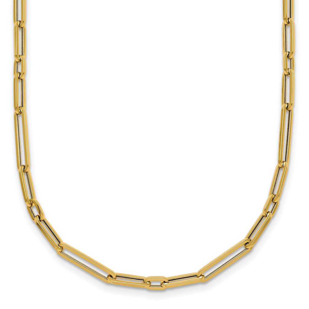 Paperclip Chain Necklace in 14K Yellow Gold, 2.9mm, 17 Inch - Sophia Jewelers