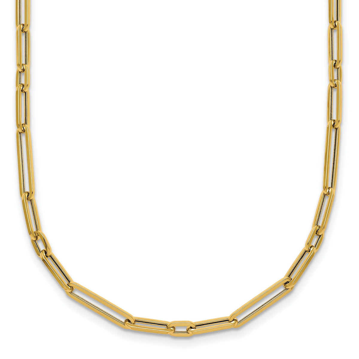 Paperclip Chain Necklace in 14K Yellow Gold, 2.9mm, 17 Inch - Sophia Jewelers