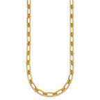 14k Polished 6mm Oval and Circle Link 18 inch Necklace