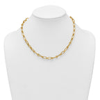 14k Polished 6mm Oval and Circle Link 18 inch Necklace
