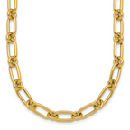 14k Polished 6mm Oval and Circle Link 18 inch Necklace