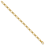14k Polished 6mm Oval and Circle Link 7.5 inch Bracelet