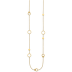 14k Polished Circle and Chain Pattern 25.5 inch Necklace