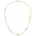14k Polished Circle and Chain Pattern 25.5 inch Necklace