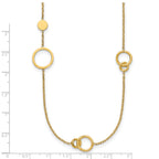 14k Polished Circle and Chain Pattern 25.5 inch Necklace