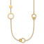14k Polished Circle and Chain Pattern 25.5 inch Necklace