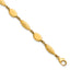 14k Polished And Brushed 7.5mm Fancy Oval and Round Link 7.25 inch Bracelet