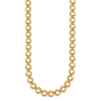 14k Polished 8mm Fancy Circle Link 18 inch Necklace