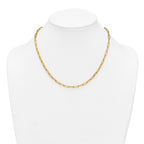 14k Polished 4mm Paperclip Link 18 inch Necklace