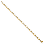 14k Polished 4mm Paperclip Link 7.5 inch Bracelet