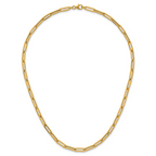 14k Polished 4.3mm Paperclip Link 18 inch Necklace