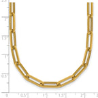 14k Polished 4.3mm Paperclip Link 18 inch Necklace