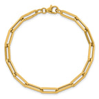 14k Polished 4.3mm Paperclip Link 7.5 inch Bracelet