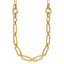 14k Polished Fancy Paperclip Link 17.25 inch Necklace