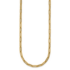 14k Polished 4mm Paperclip Link 18 inch Necklace