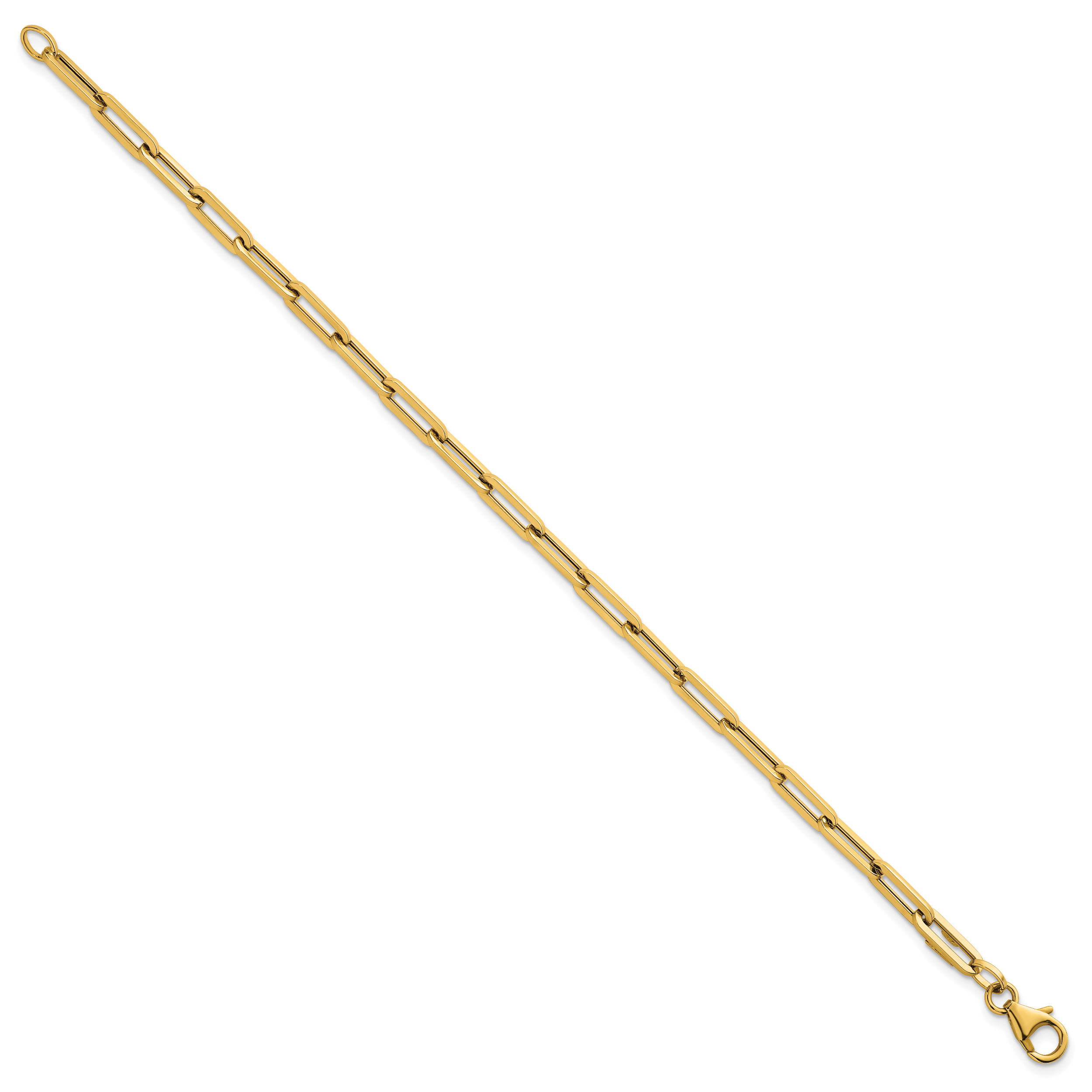14k Polished 4mm Paperclip Link 7.5 inch Bracelet Secondary image