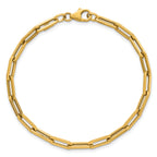 14k Polished 4mm Paperclip Link 7.5 inch Bracelet