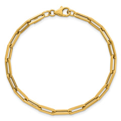 14k Polished 4mm Paperclip Link 7.5 inch Bracelet