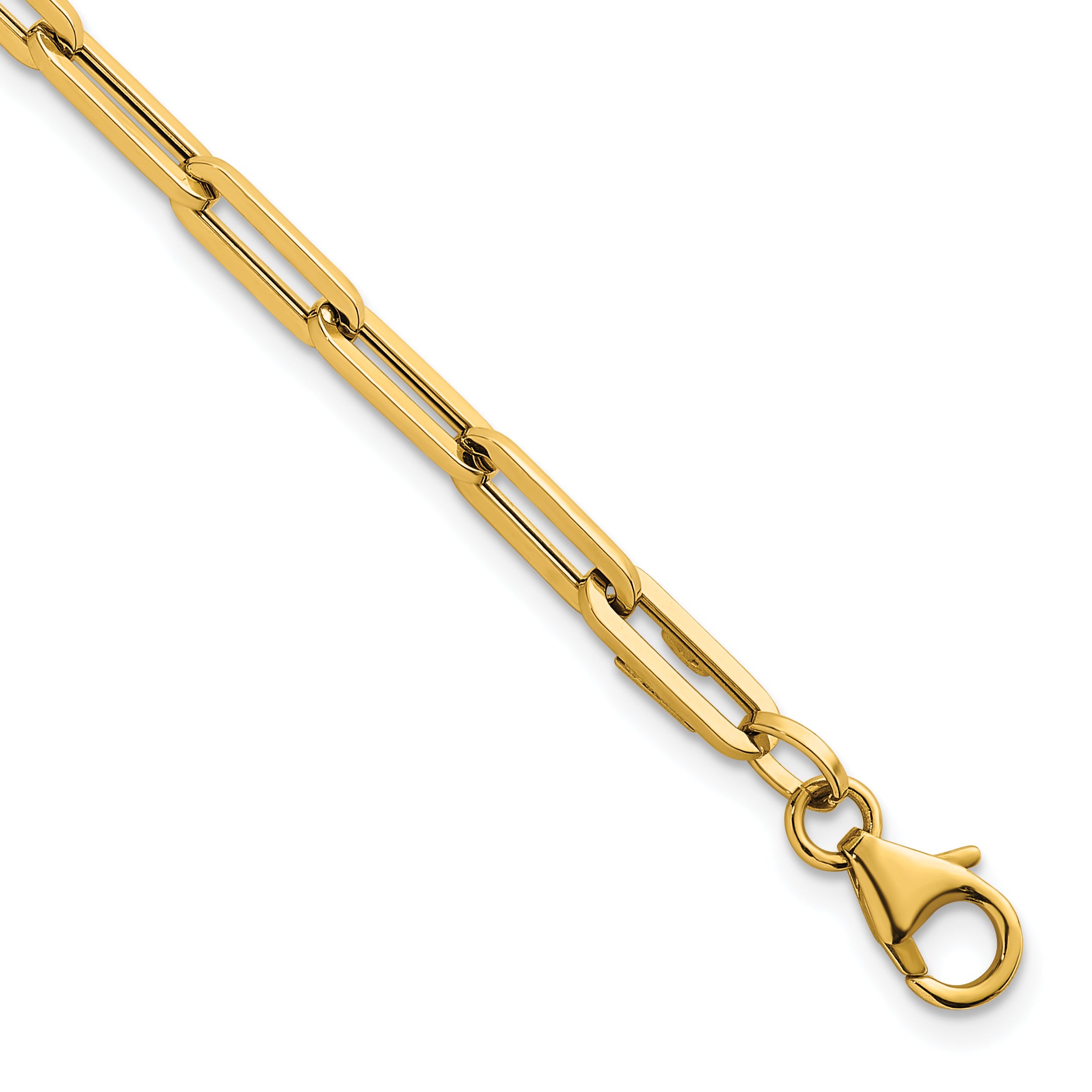 14k Polished 4mm Paperclip Link 7.5 inch Bracelet Main image