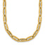 14k Polished 5.5mm Flattened Oval Cable Fancy Link 18 inch Necklace