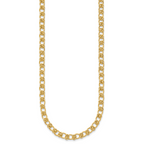 14K Polished and Textured 5.0mm Fancy Knot Link 7.5 Inch Bracelet