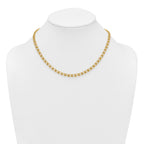 14K Polished and Textured 5.0mm Fancy Knot Link 7.5 Inch Bracelet