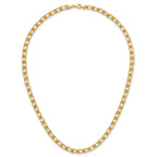 14K Polished and Textured 5.0mm Fancy Knot Link 7.5 Inch Bracelet