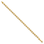 14K Polished and Textured 5.0mm Fancy Knot Link 17 Inch Necklace