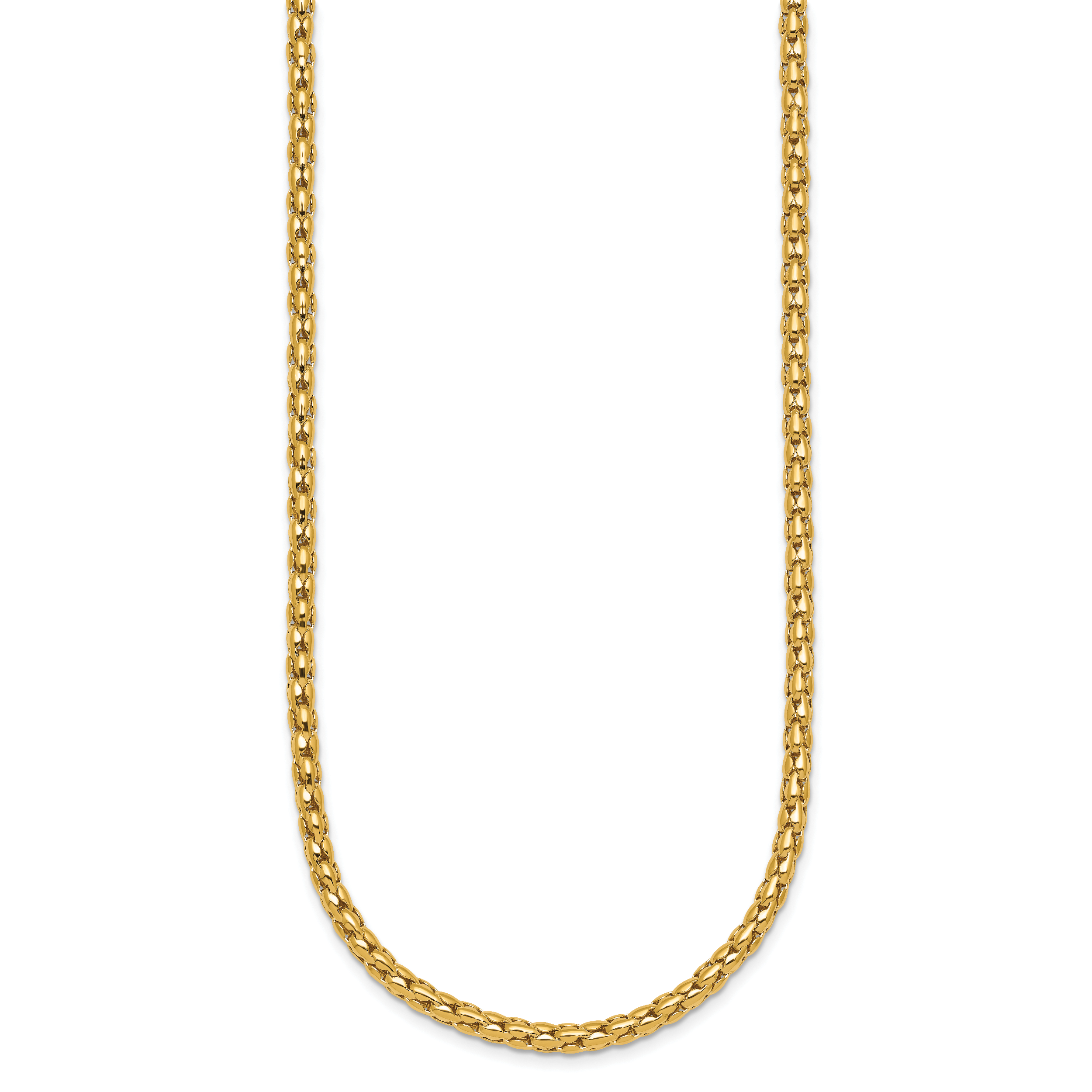 14k Polished 3.5mm Fancy Link 18 inch Necklace Secondary image