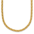 14k Polished 3.5mm Fancy Link 18 inch Necklace