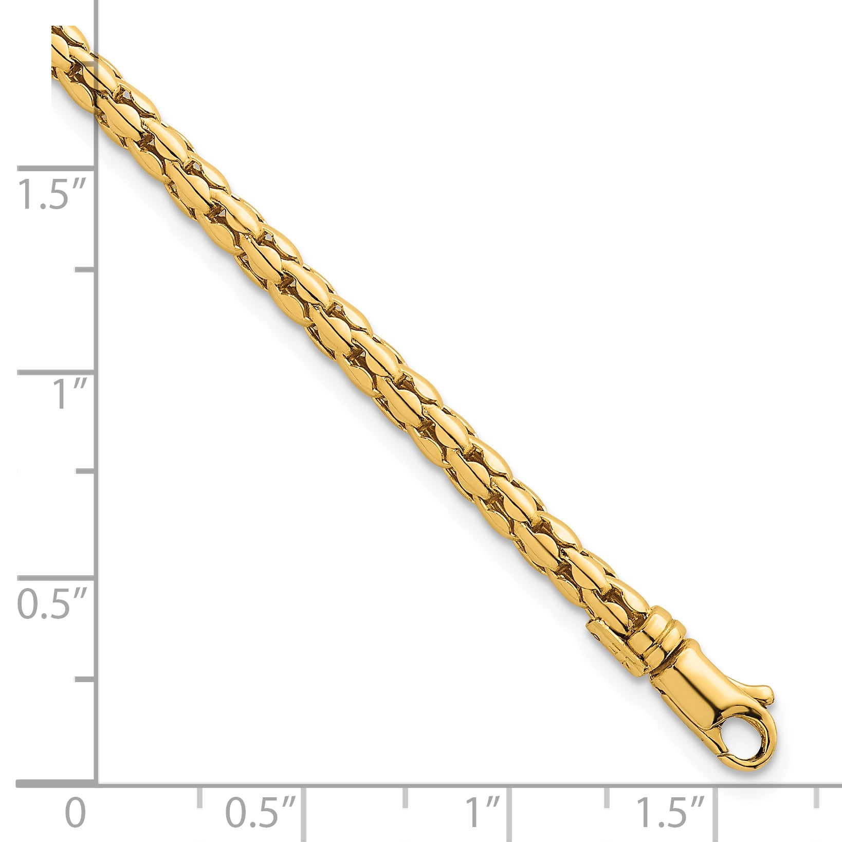 14k Polished 3.5mm Fancy Link 7.25 inch Bracelet
