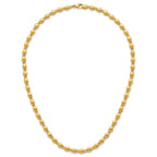 14k Polished 5.25mm Round Fancy Beaded 18 inch Necklace