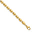 14k Polished 5.25mm Round Fancy Beaded 7.25 inch Bracelet