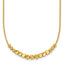 14K Polished Diamond-cut and Square Beaded 16 Inch Necklace Plus 2 Inch Extender