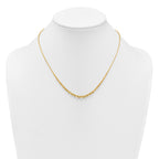 14k Polished Fancy Graduated Cable Link 18 inch Necklace
