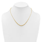 Fancy Graduated Cable Link Necklace in 14K Yellow Gold, 18 Inch - Sophia Jewelers