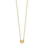 14k Polished Heart 18 inch Necklace