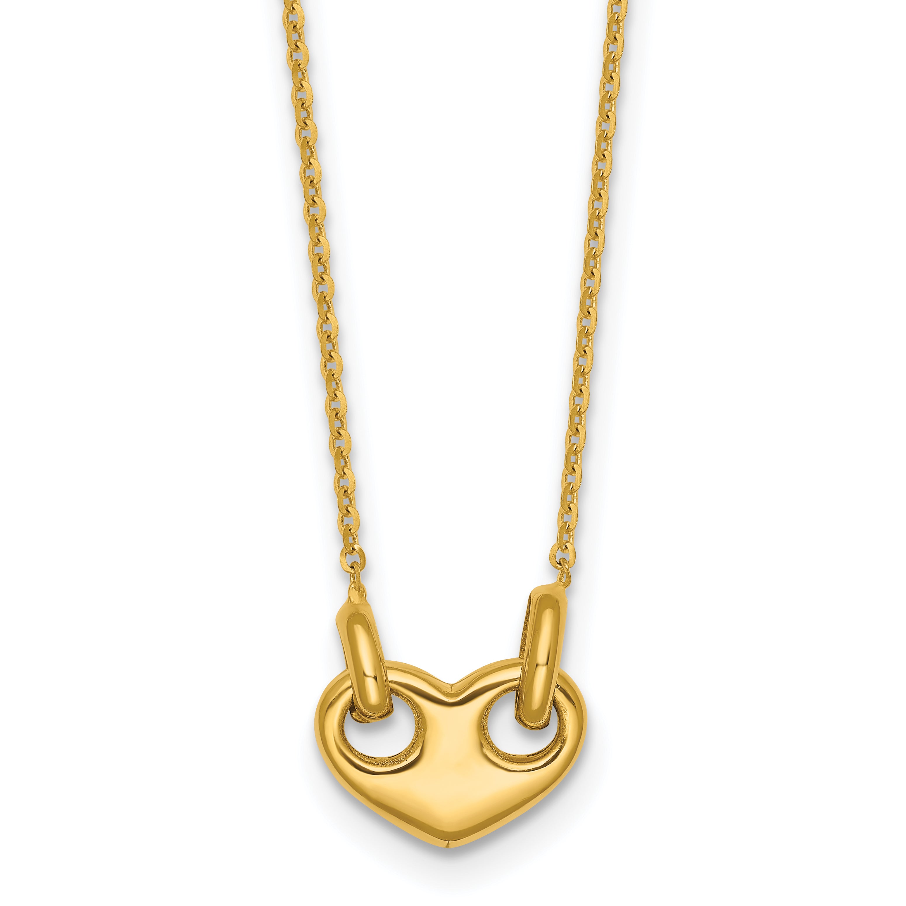 14k Polished Heart 18 inch Necklace Main image